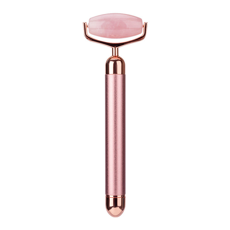 Electric Jade Roller Face Stick – Golden Beauty Massager for Lifting & Firming
